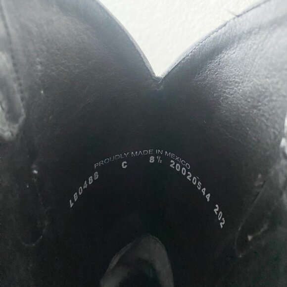 Lane LEXINGTON Womens Cowboy Boots 8.5 Black Western Cowgirl Tall Pointed Toe - Picture 9 of 11